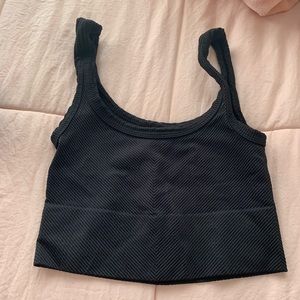 Seamless Vintage Chevron Ribbed Tank Top